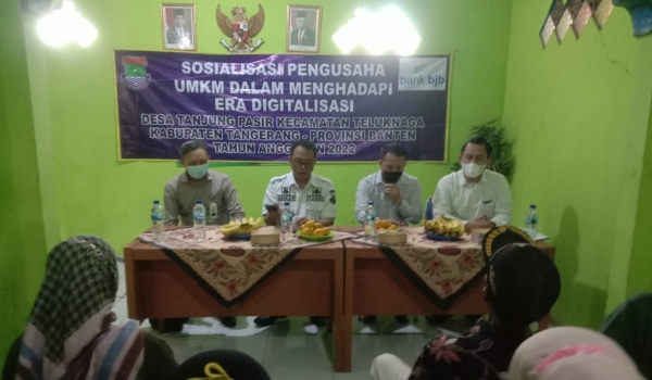 Desa Tanjung Pasir & Bank BJB Melakukan Sosialisasi Pengusaha UMKM Dalam Menghadapi Era Digitalisasi